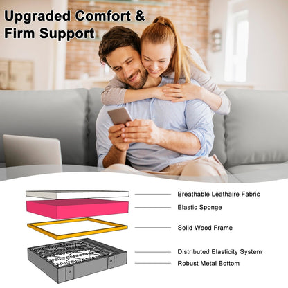 Modular Sectional Sofa Couch with 4 USB Ports and Hidden Storage Space-Grey