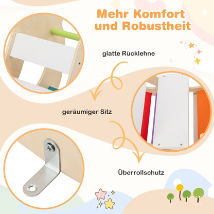 2-in-1 Rocking Horse Arch for Kids with Rocker-Natural