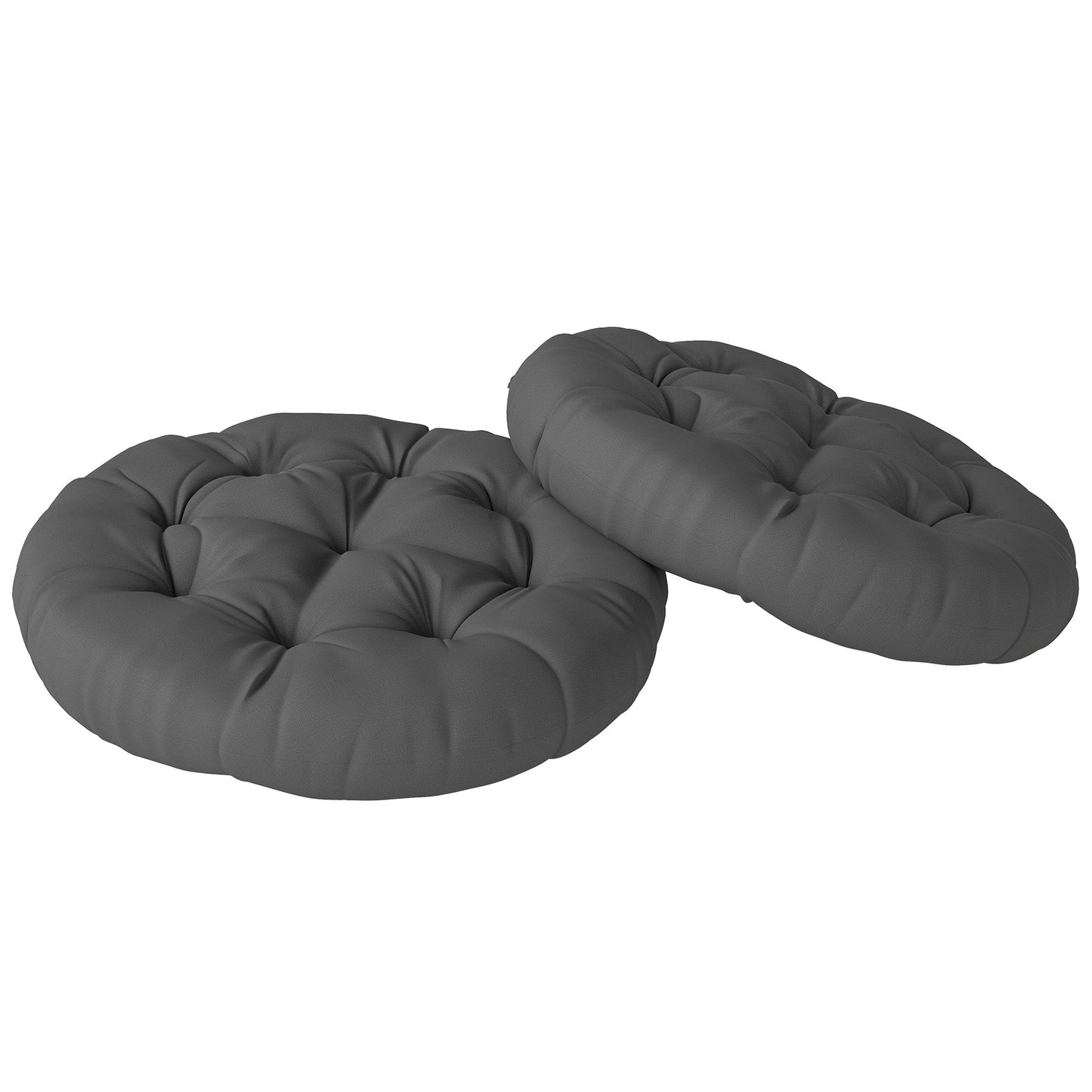 Outsunny Set of Two â60cm Outdoor Cushions - Dark Grey
