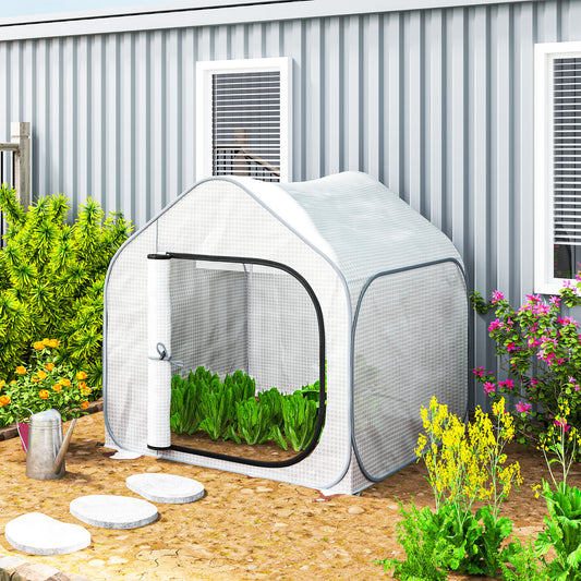 Outsunny 150 x 148cm Pop-Up Szklarnia - Biała
