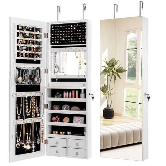 Multipurpose Storage Cabinet with 4 Drawers in White