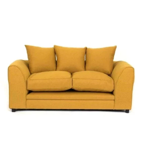 Dorota II Fabric 2 Seater Sofa - Mustard