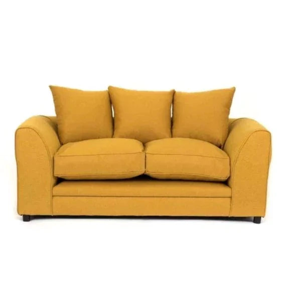 Dorota II Fabric 3 Seater Sofa - Mustard