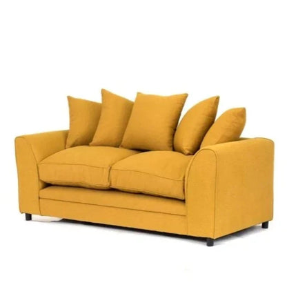 Dorota II Fabric 3 Seater Sofa - Mustard