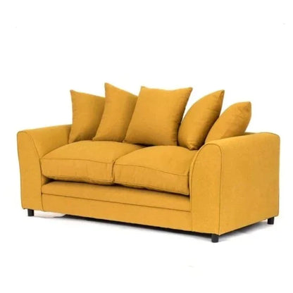 Dorota II Fabric 2 Seater Sofa - Mustard