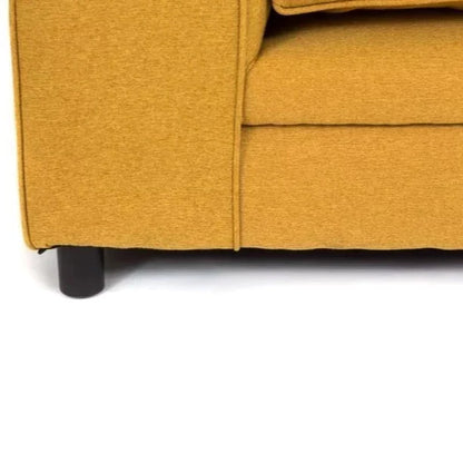 Dorota II Fabric 3 Seater Sofa - Mustard