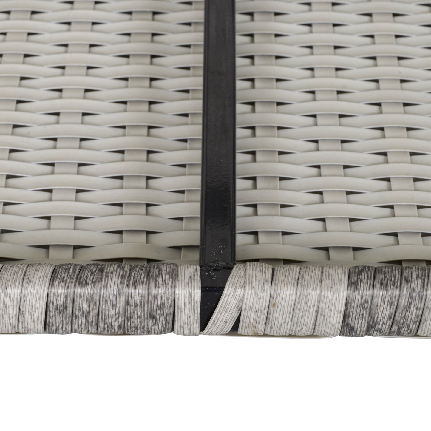 Sofa narożna Outsunny Outdoor PE Rattan, sofa ogrodowa z wikliny, pojedynczy fotel z poduszkami, jasnoszary