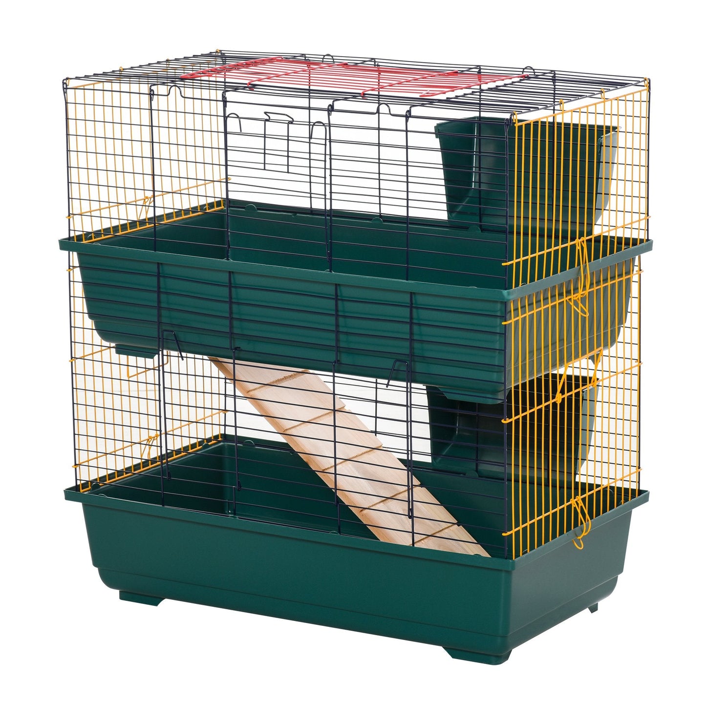 PawHut 2-Story Large Small Animal Cage w/ Accessories for Chinchillas Puppy Guinea Pig