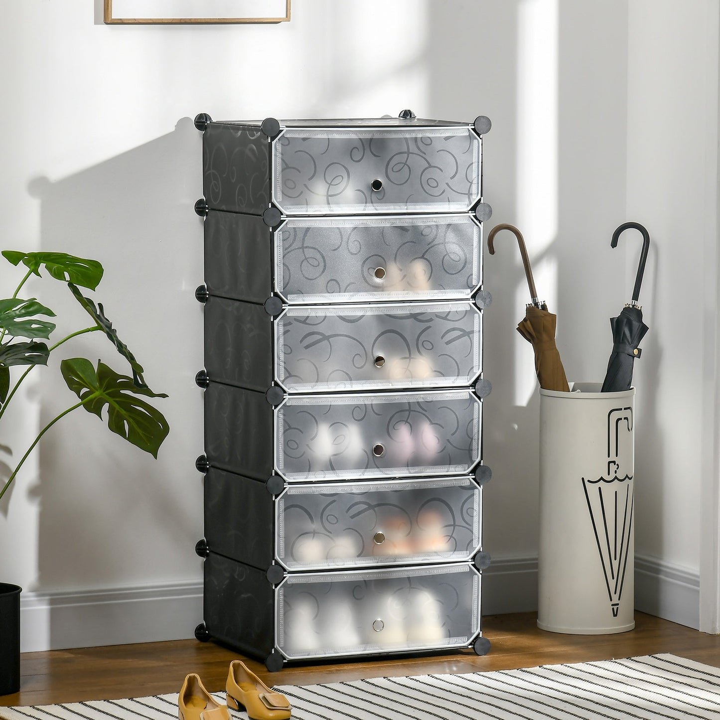 HOMCOM Six Cube Modular Storage Jednostka magazynowa - czarna