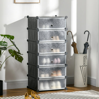 HOMCOM Six Cube Modular Storage Jednostka magazynowa - czarna