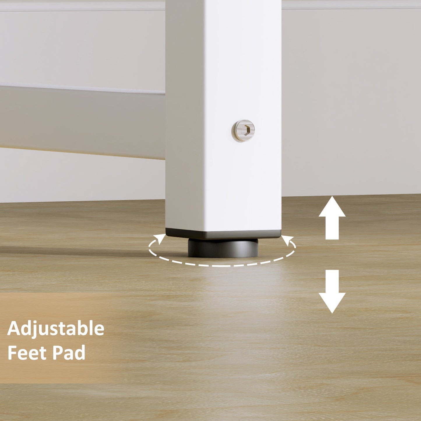 HOMCOM Computer Desk, Writing Table, 100 x 60 x 76cm Workstation for Home Office, Study with Metal Frame, Simple Assembly, White