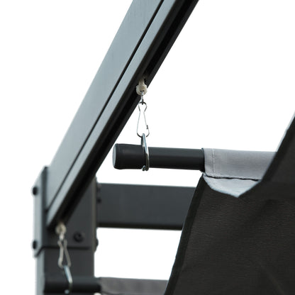 Pergola ogrodowa Outsunny 4 x 3(m) z metalu z rozsuwanym dachem, zadaszenie altany ogrodowej z otworami drenażowymi do ogrodu, na patio, trawnik, kolor szary