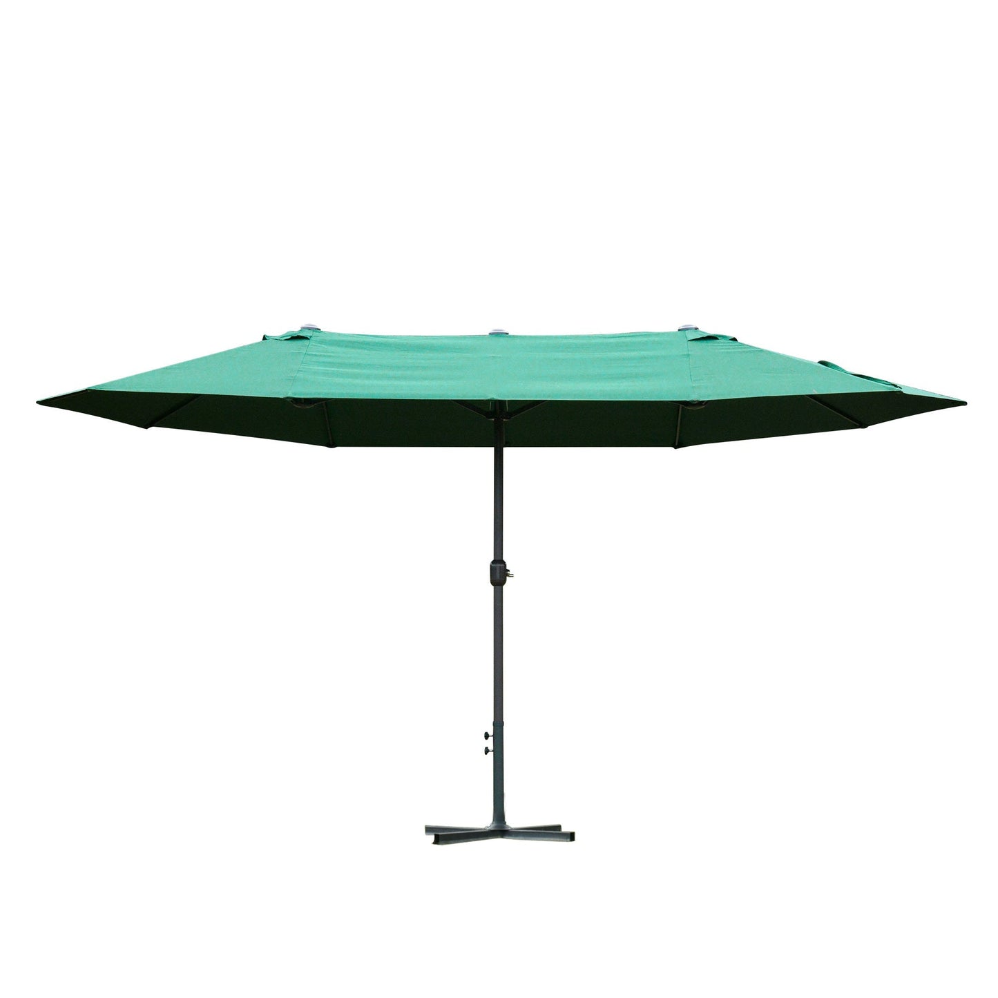 Outsunny 4.6m Garden Parasol Double-Sided Sun Umbrella Patio Market Shelter Canopy Shade Outdoor Dark Green