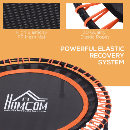 HOMCOM Mini Trampoline Fitness Trampoline,_101.6 x 25Hcm-Black/Orange