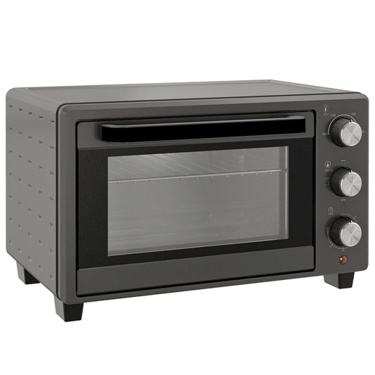 HOMCOM 21L Mini Countertop Oven, 100√Ç¬∞C-230√Ç¬∞C Adjustable Temp - Grey