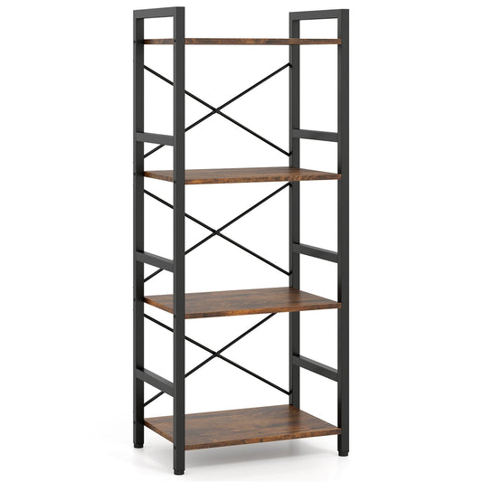 Narrow Bookshelf 4-Tier Freestanding Bookcase