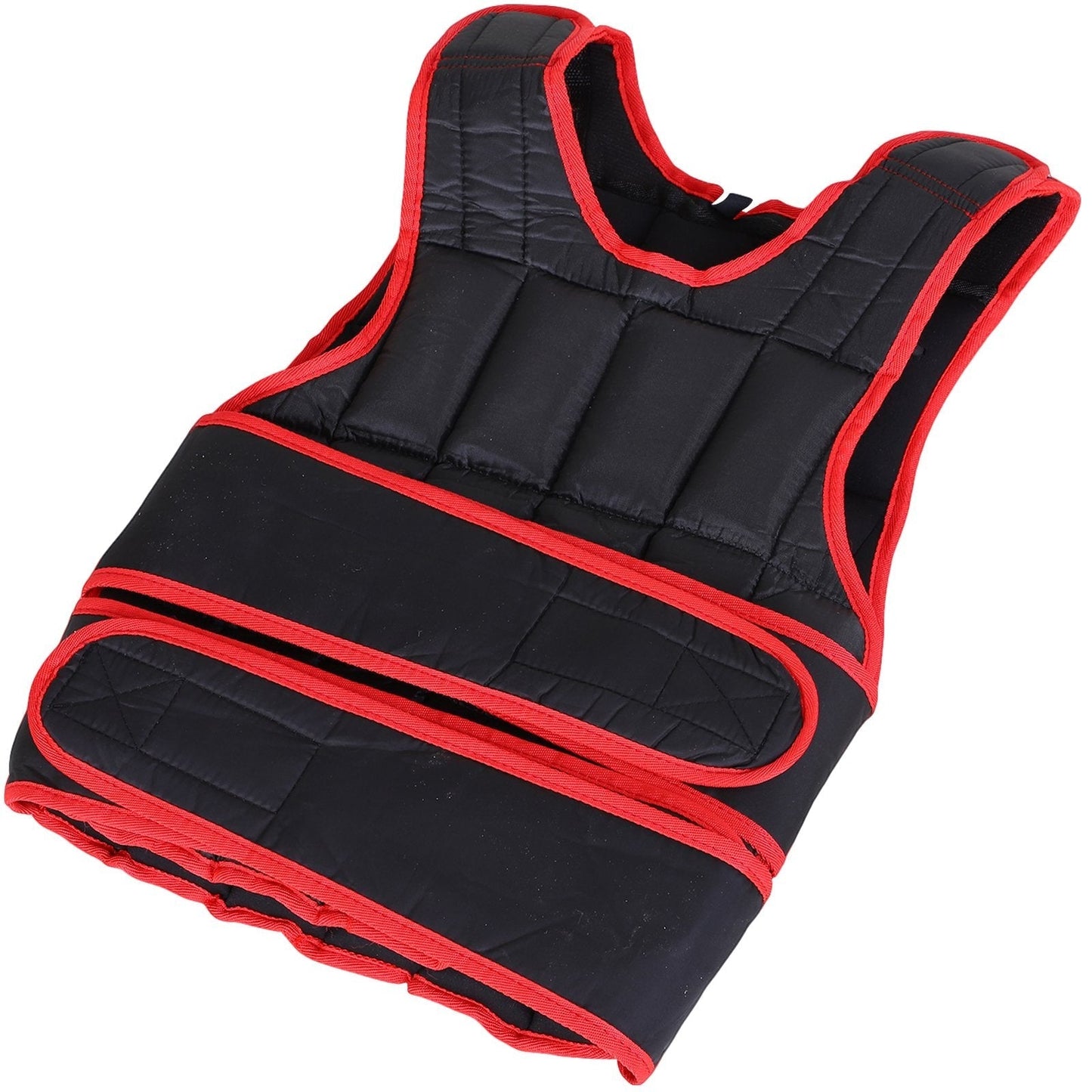 HOMCOM 10kg Adjustable Exercise Workout Metal Sand Weight Vest Black/Red