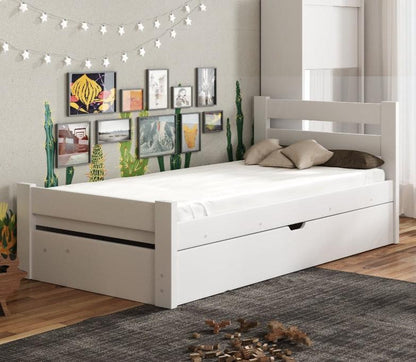 Wooden Single Bed Nela with Storage