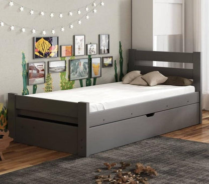 Wooden Single Bed Nela with Storage