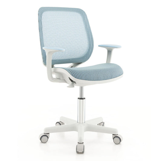 Swivel Mesh Children Computer Chair with Adjustable Height-Blue