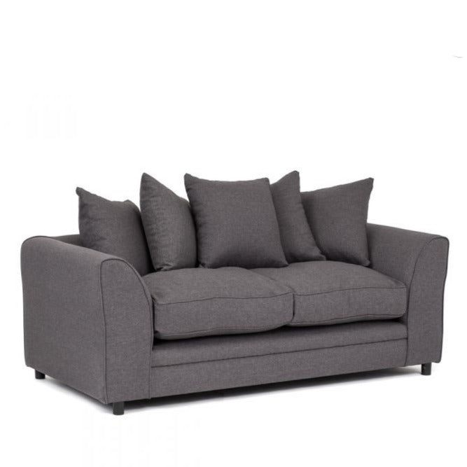 Dorota II Fabric 3 Seater Sofa - Dark Grey