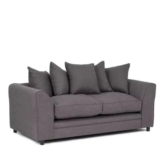 Dorota II Fabric 3 Seater Sofa - Dark Grey