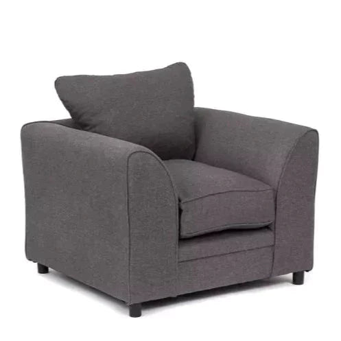 Dorota II Fabric 3 Seater Sofa - Dark Grey