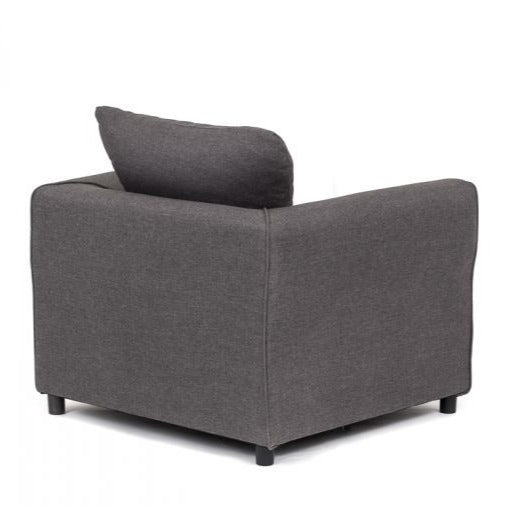 Dorota II Fabric Armchair - Dark Grey