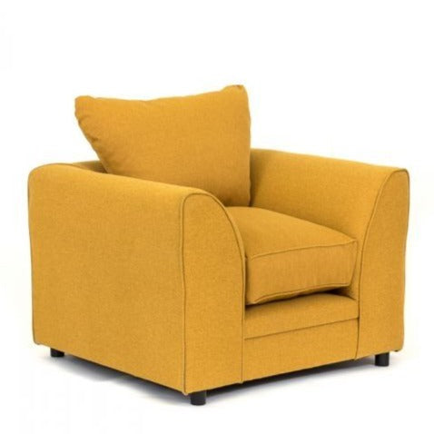 Dorota II Fabric Armchair - Mustard