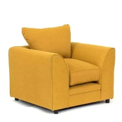 Dorota II Fabric 3 Seater Sofa - Mustard