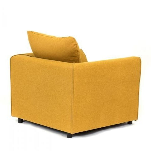 Dorota II Fabric Armchair - Mustard