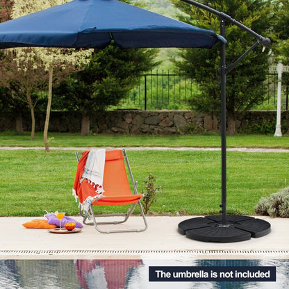 4Pcs 11L Cantilever Offset Patio Umbrella Base