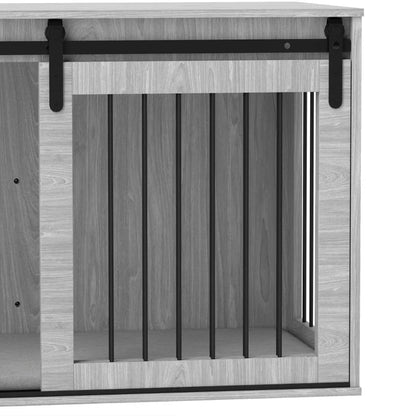 PawHut 118cm Dog Crate Furniture with Removable Cushion for Extra Large Dogs - Grey