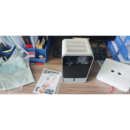 HOMCOM 400mL/Day Small Dehumidifier, RGB Mood Lights, Timer, LED Display, Dehumidifier for Home, Bedroom