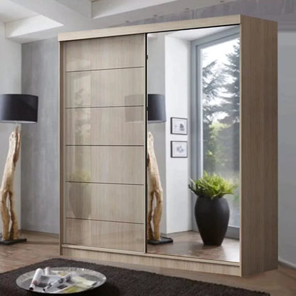 Infinite White High Gloss Sliding Door Wardrobe - 150cm and 180cm