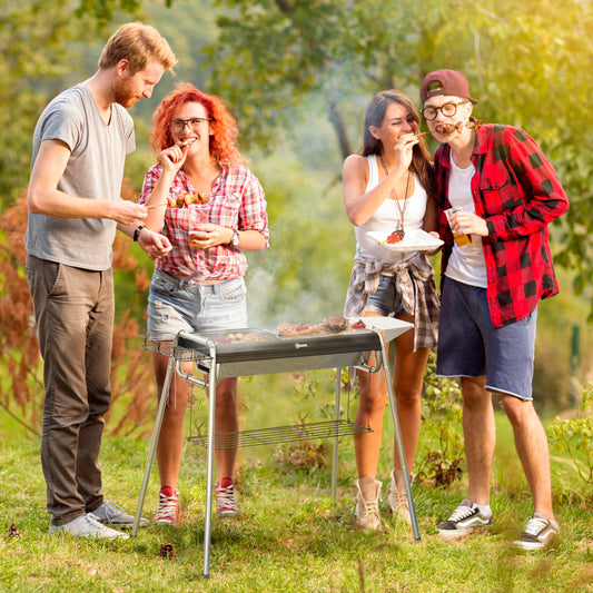 Grill węglowy Outsunny - czarny