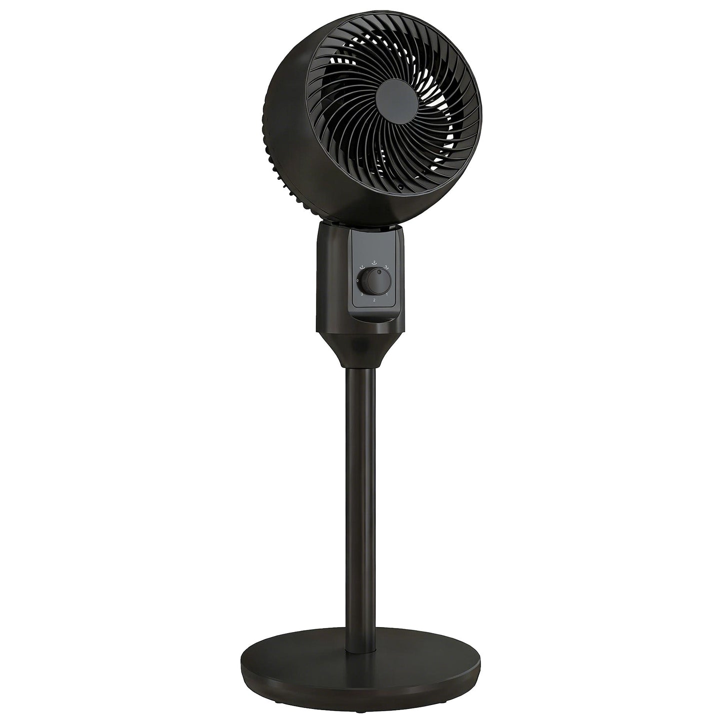 HOMCOM Air Circulator Fan Pedestal Cooling Fan with 3 Speed and Carry Handle, 9 Inch, Black