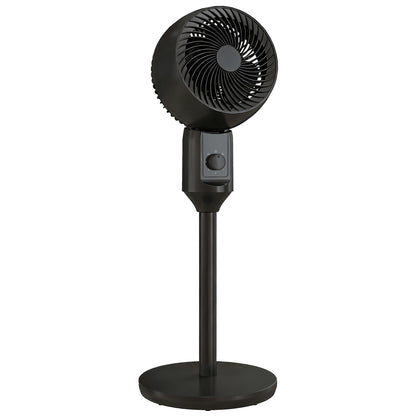 HOMCOM Air Circulator Fan Pedestal Cooling Fan with 3 Speed and Carry Handle, 9 Inch, Black