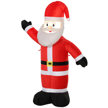 Outsunny 5ft Christmas Inflatable Velvet Look Santa Claus with Welcoming Gesture