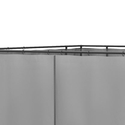 Outsunny Replacement Gazebo Curtains, 4-Panel Gazebo Side Panels Only, for 3 x 3 (M) Gazebos or Pergolas, Hooks/C-Rings Included, Light Grey