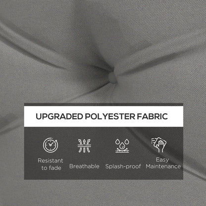 Outsunny Seat and Back Padded Pallet Cushion Set - Light Grey