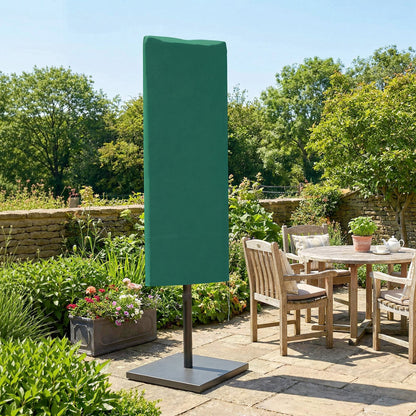 Outsunny Garden Parasol Cover, Outdoor Patio Umbrella Protector Weatherproof Garden Patio for 2-4m Parasol, Dark Green