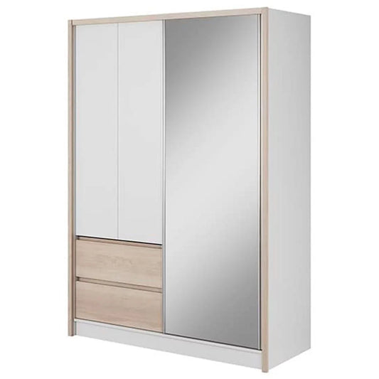 Maharashtra Sliding Door Wardrobe 154cm - Oak Sonoma