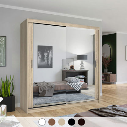 Chicago II Sliding Door Wardrobe - Oak and 6 Colours 5 Sizes