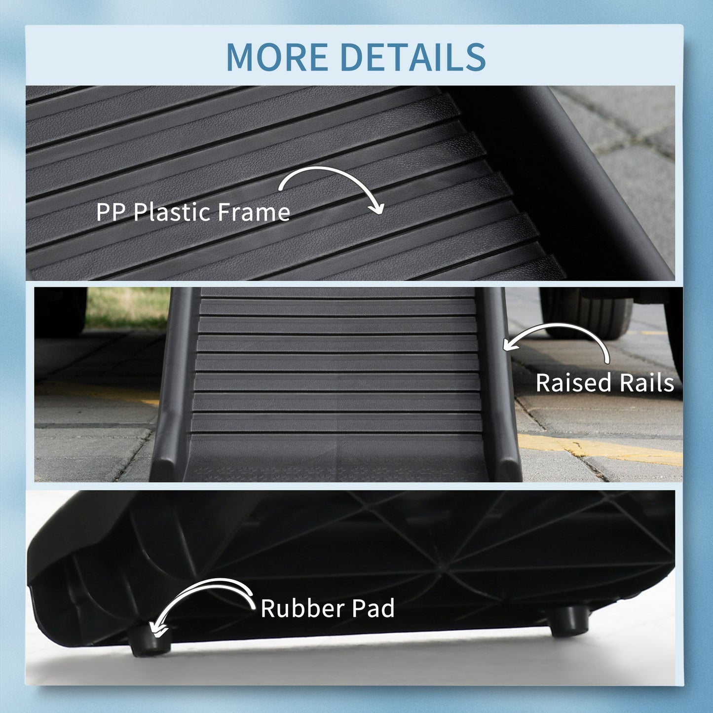 PawHut Foldable Pet Ramp Dog Car Ramp for SUVs, Cars - Black