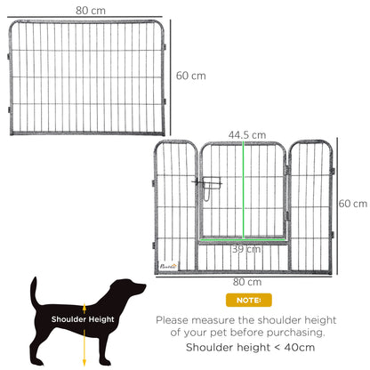 PawHut 16 Panels Heavy Duty Puppy Playpen, for Small Dogs, Indoor and Outdoor Use - Grey