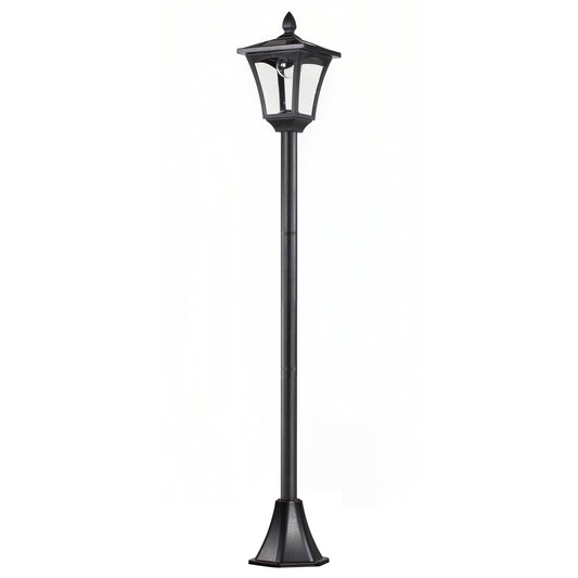 Outsunny Outdoor Garden Solar Post Lamp Sensor Dimmable LED Lantern Bollard Pathway 1.6M Tall √¢‚Ç¨‚Äú Czarny
