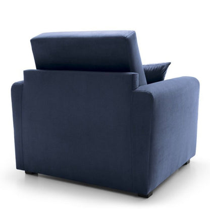 Bristol Velvet Single Sofa bed - Dark Blue