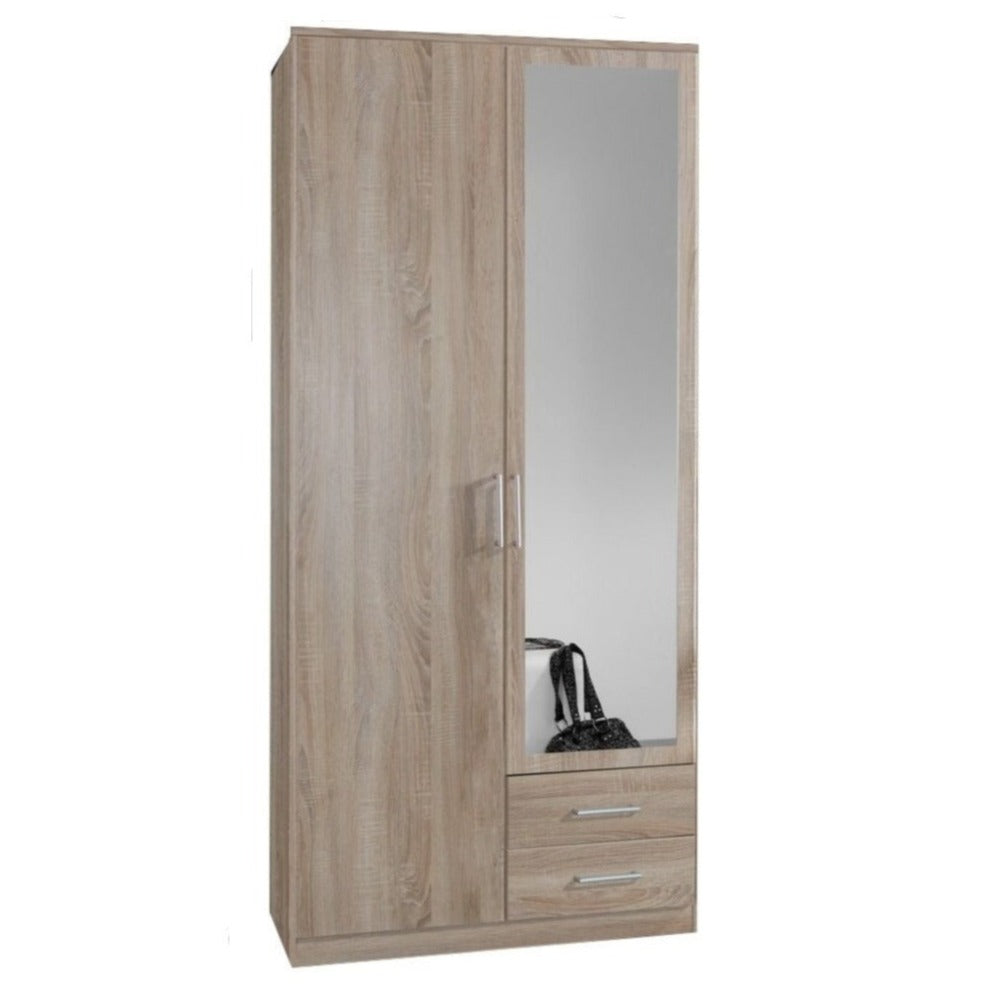 Oscar 2 Door 2 Drawer Wardrobe - Walnut or Oak