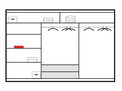 Rotherham Warm Wood Effect Sliding Door Mirror Wardrobe